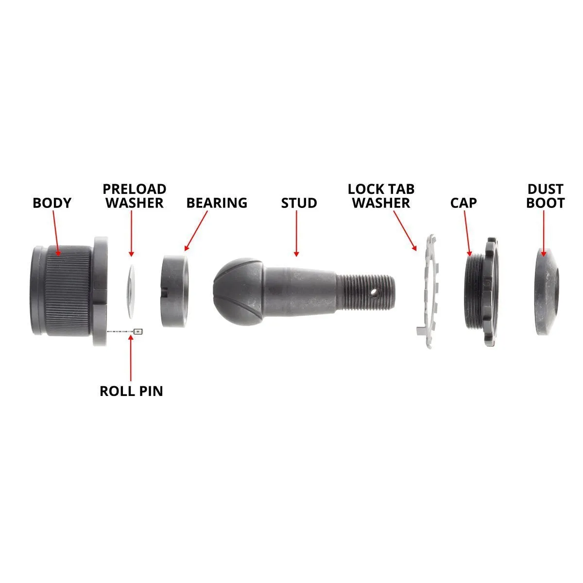 '07-17 Jeep JK/JKU HD Adjustable Ball Joint Kit