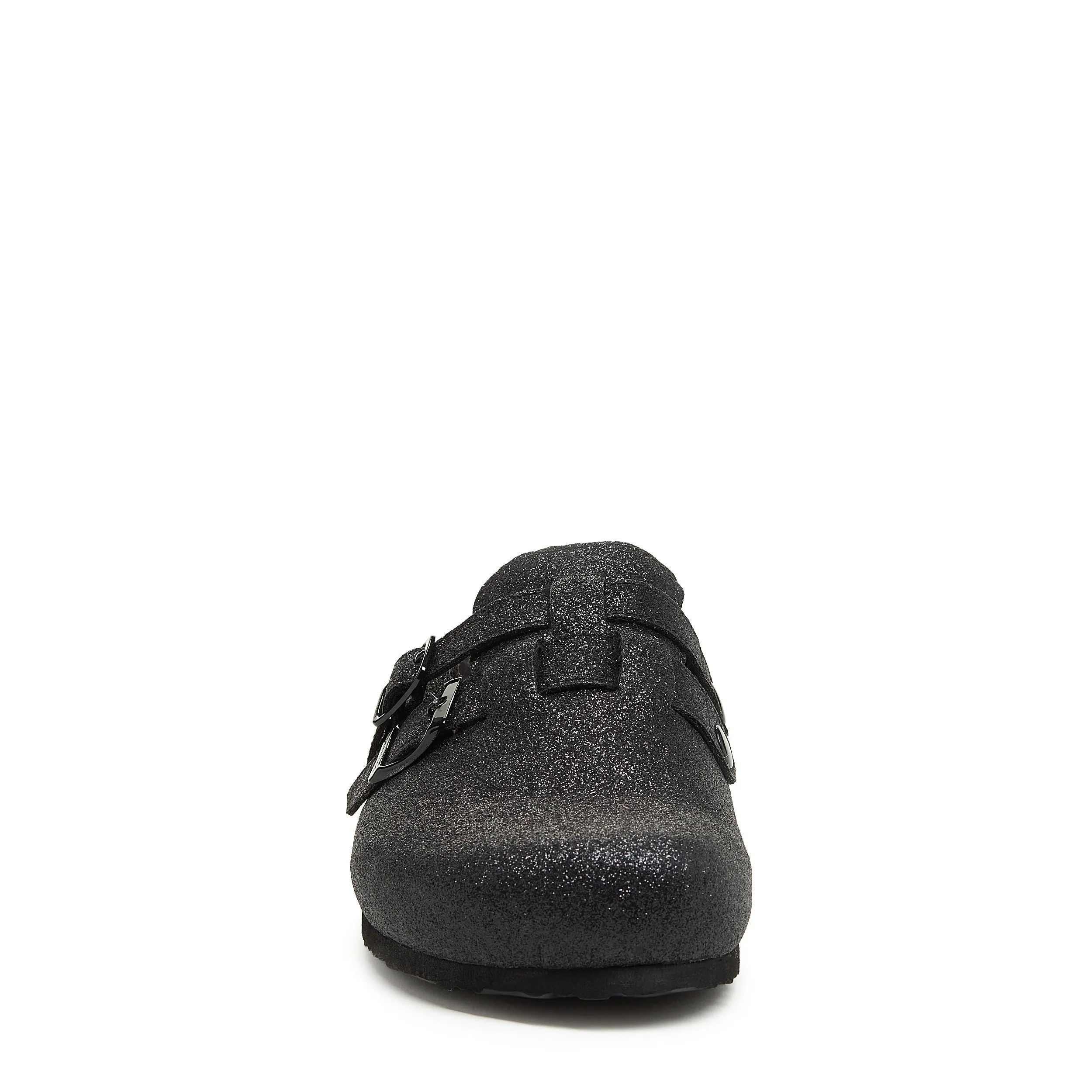 Abel Black Glitter Mule