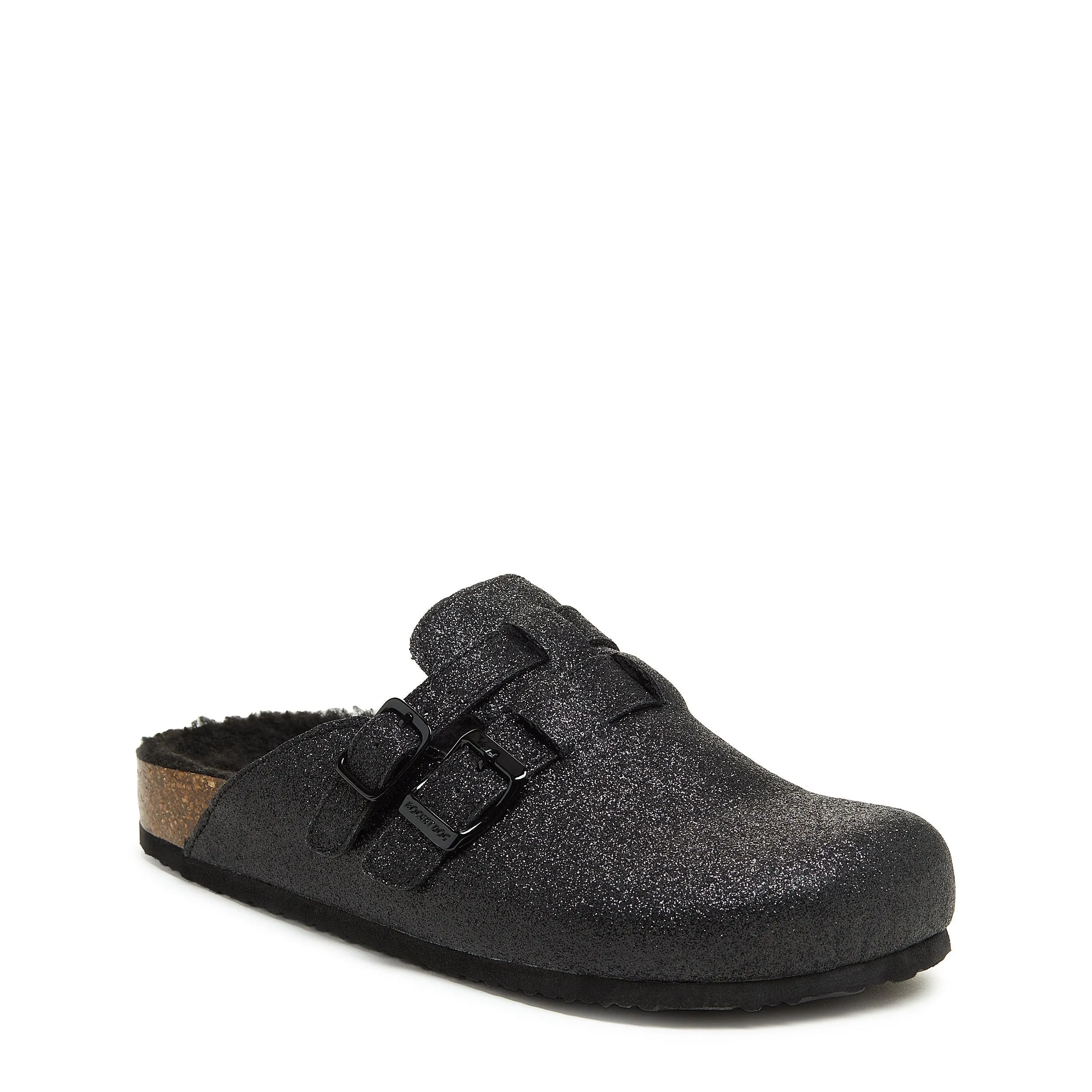 Abel Black Glitter Mule