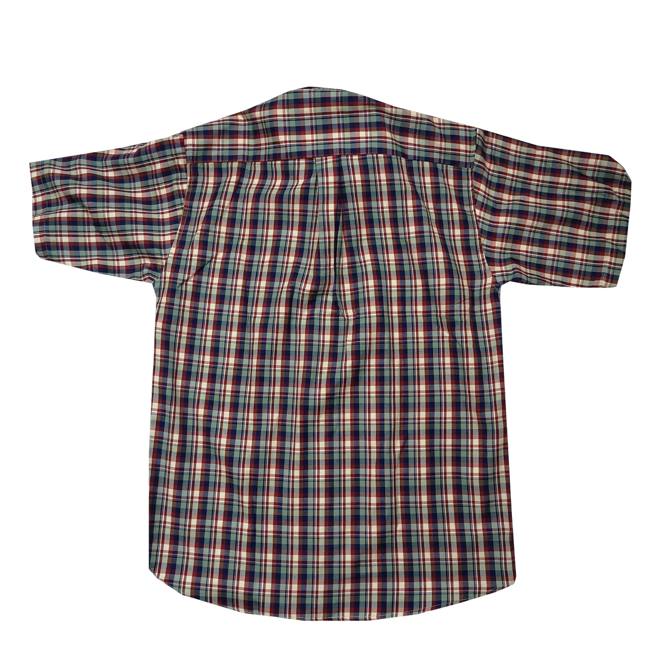 Aero SS Green Navy Check Shirt