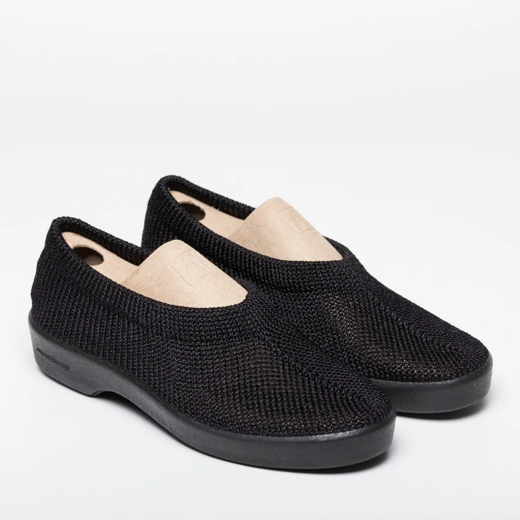 Almada Black Slip Ons