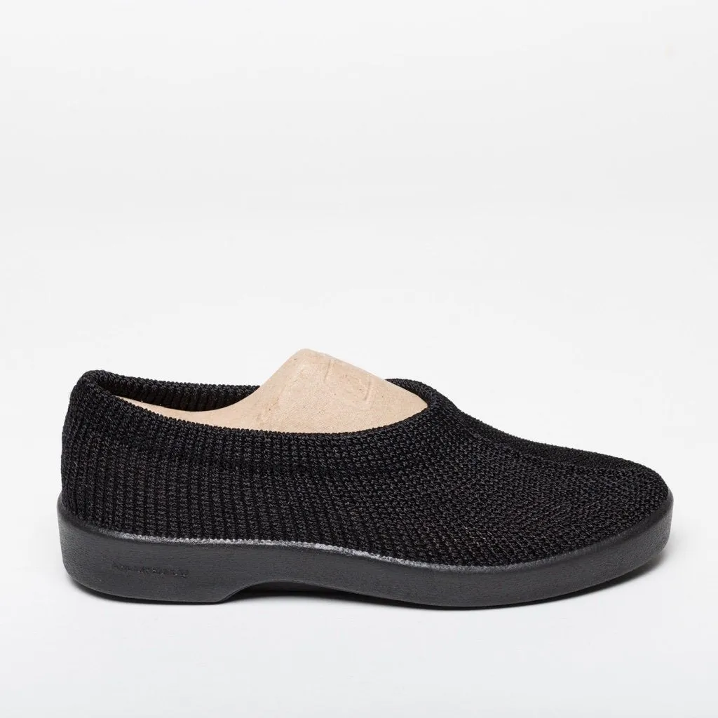 Almada Black Slip Ons