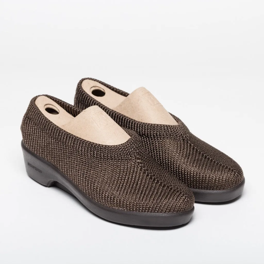 Amadora Brown Slip Ons