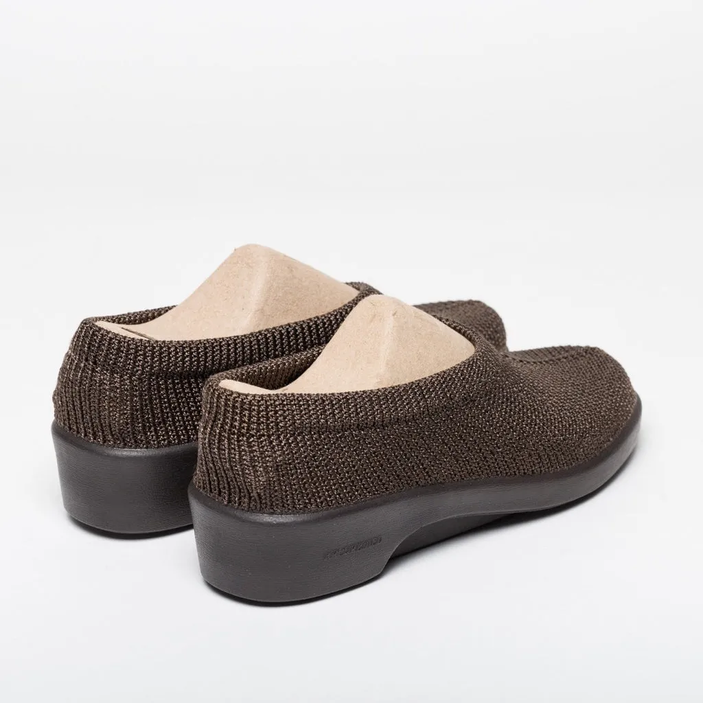 Amadora Brown Slip Ons