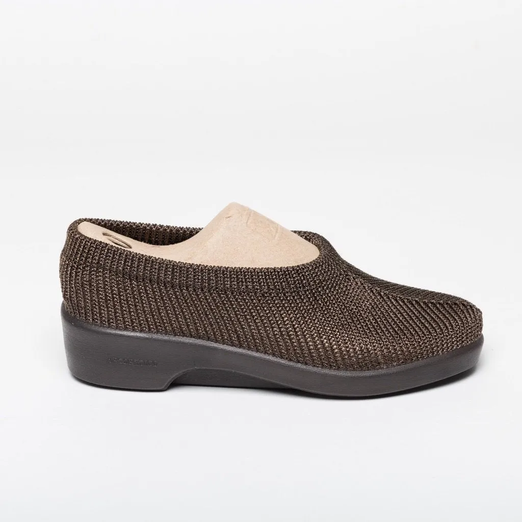 Amadora Brown Slip Ons