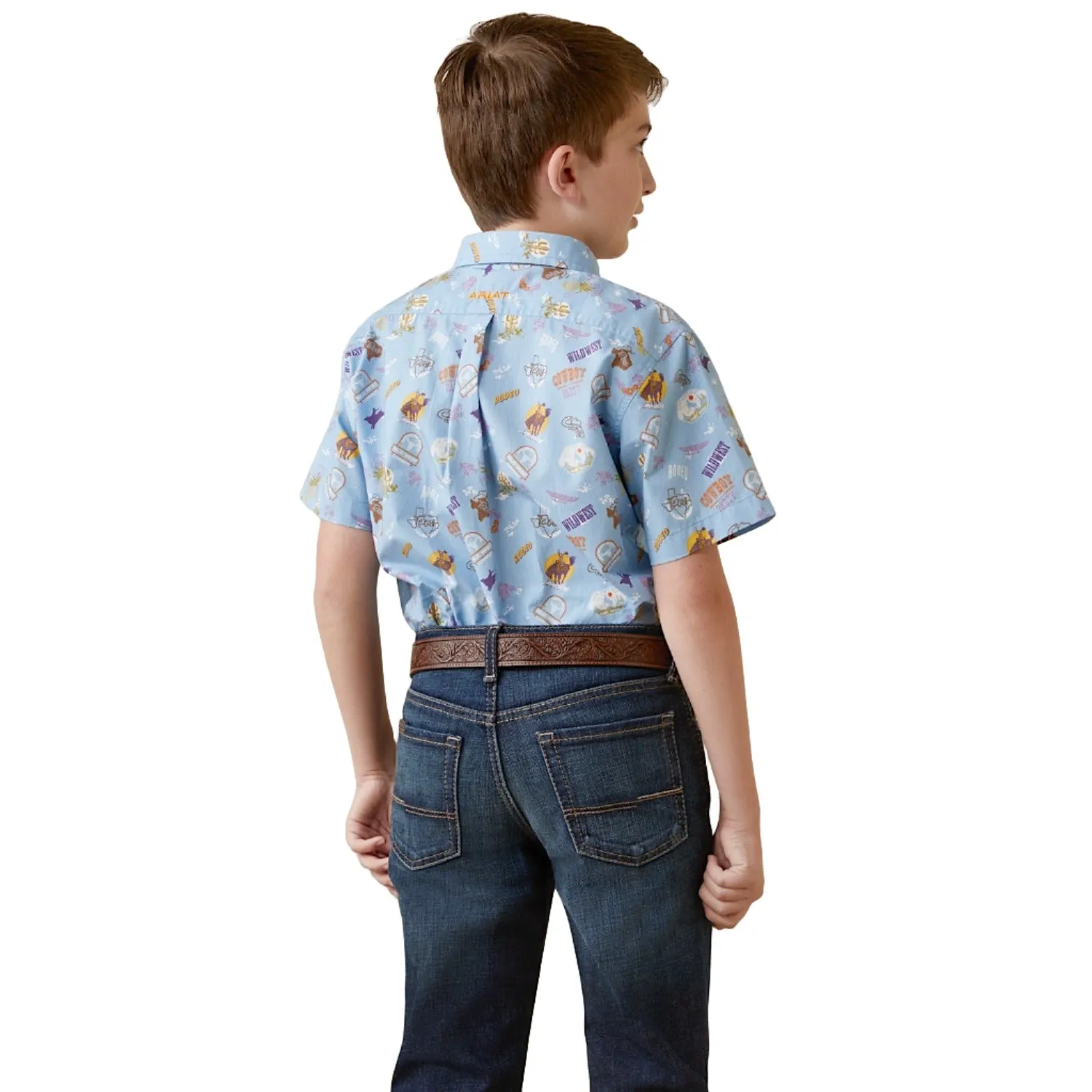 Ariat Boy's Maurico Classic S/S Shirt Blue