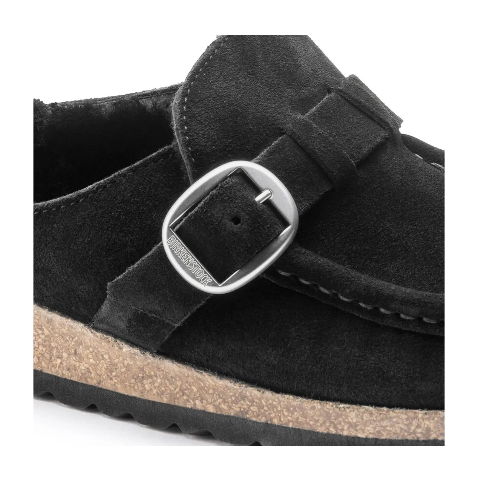 Birkenstock Buckley Narrow Clog (Women) - Black Suede/Black Shearling