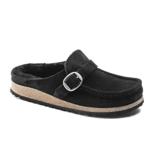 Birkenstock Buckley Narrow Clog (Women) - Black Suede/Black Shearling