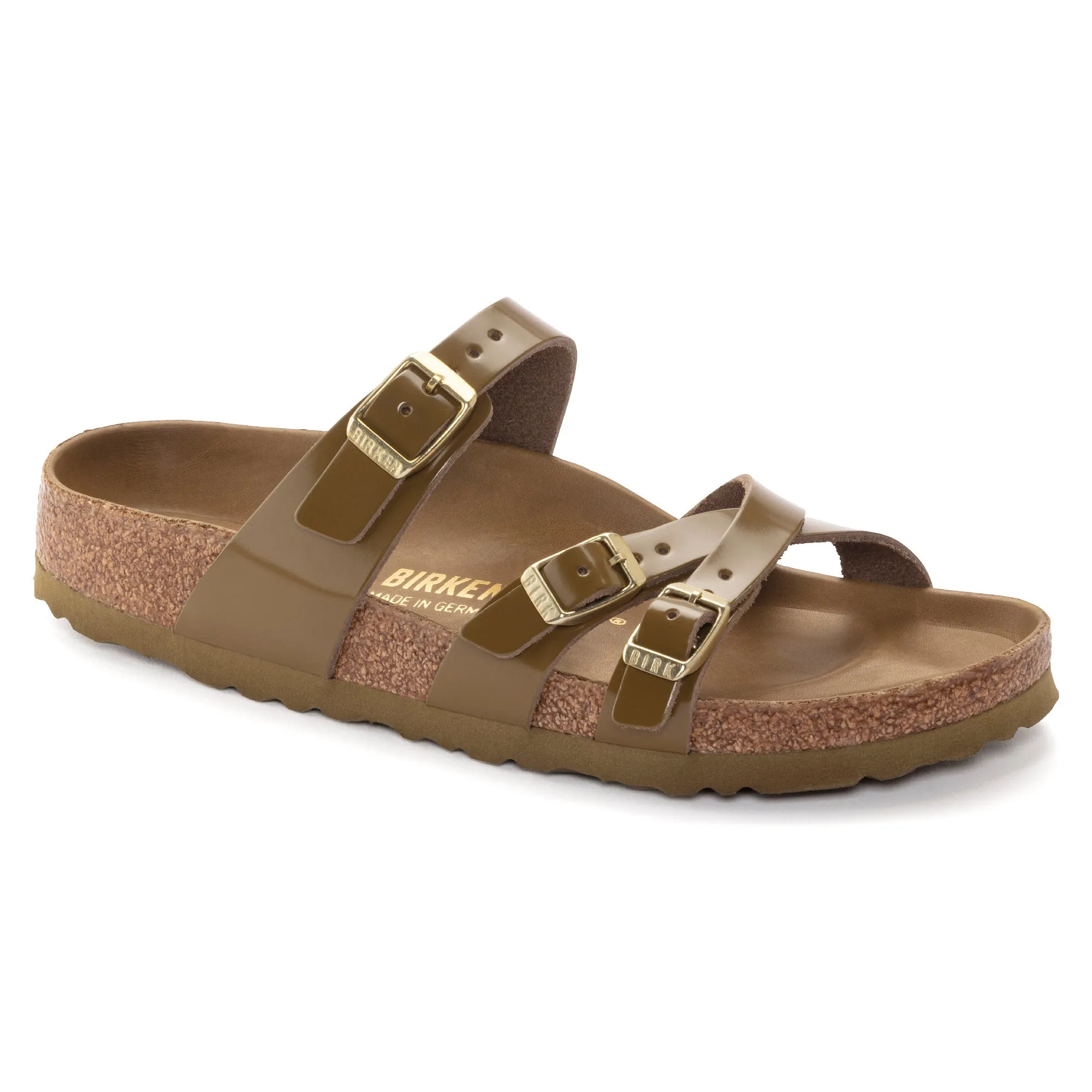 Birkenstock Franca Hex Natural Leather Patent High Shine Women's