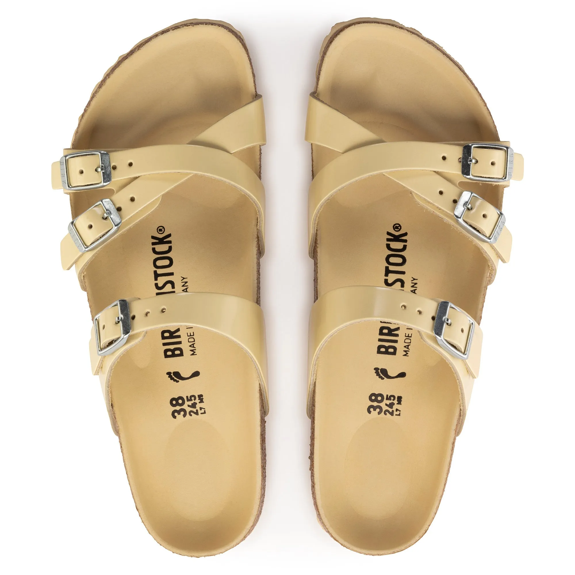 Birkenstock Franca Hex Natural Leather Patent High Shine Women's