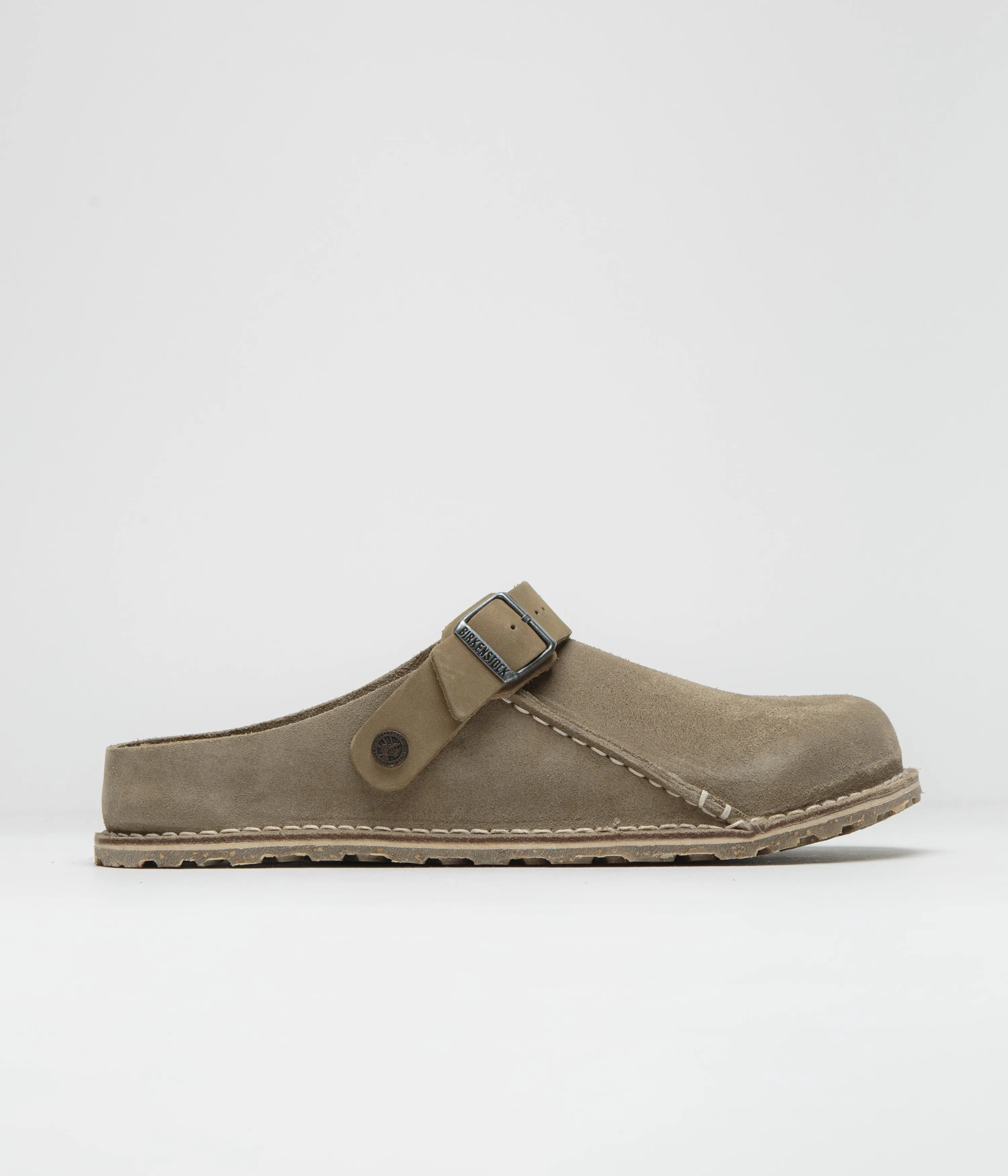 Birkenstock Lutry Premium Suede Sandals - Grey Taupe