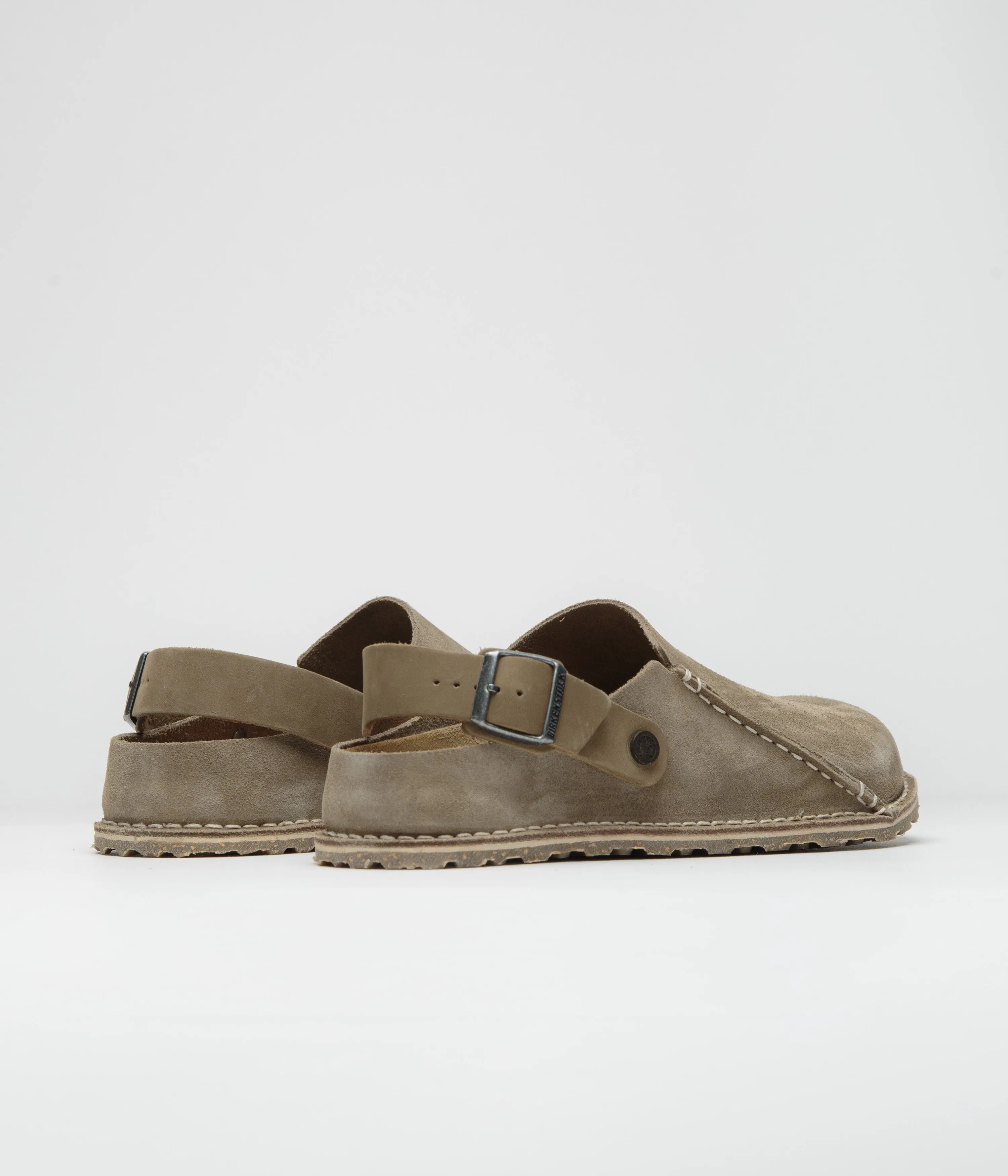 Birkenstock Lutry Premium Suede Sandals - Grey Taupe