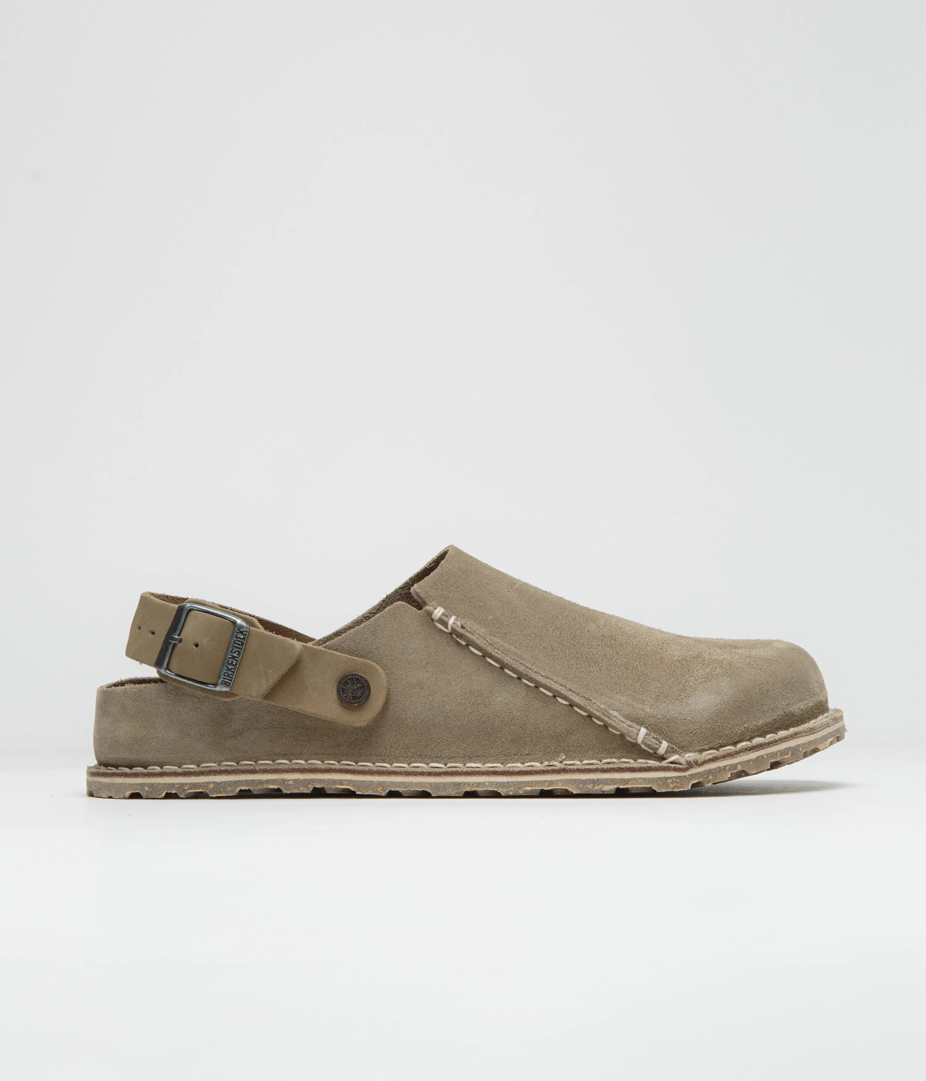 Birkenstock Lutry Premium Suede Sandals - Grey Taupe