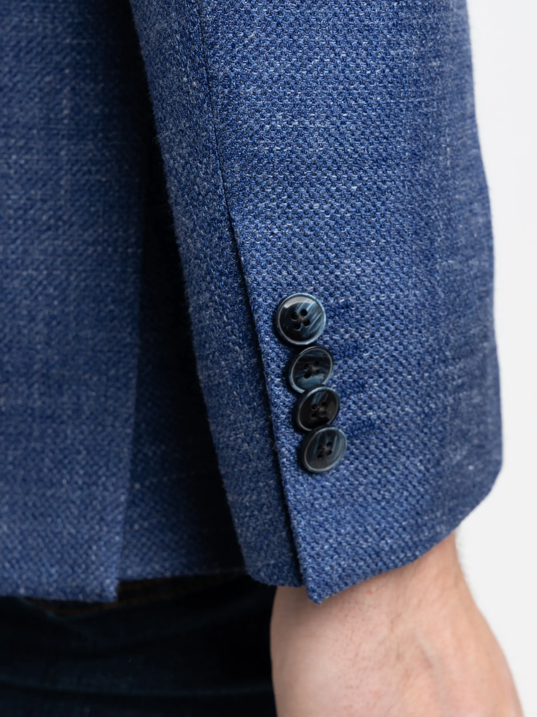 Blue Linen Sport Jacket