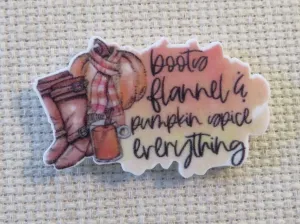 Boots, Flannel & Pumpkin Spice Everything Needle Minder, Cover Minder, Magnet