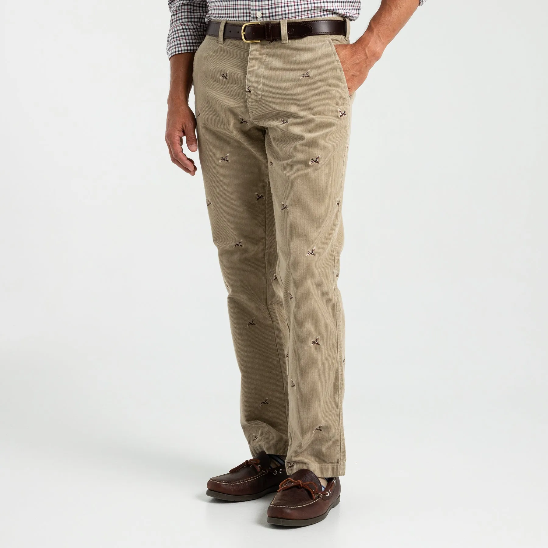 Bradbury Wide-Wale Corduroy Chino - Khaki Emb