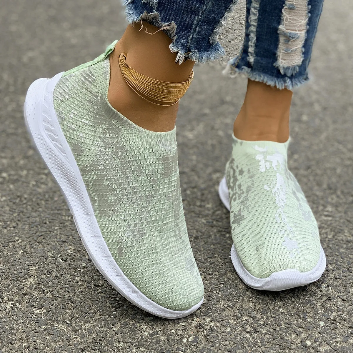 Breathable Mesh Flat Slip-Ons