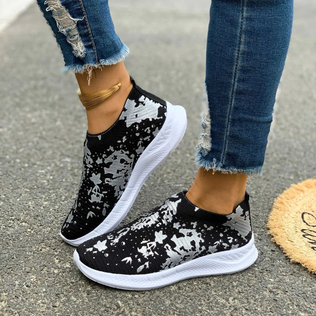 Breathable Mesh Flat Slip-Ons