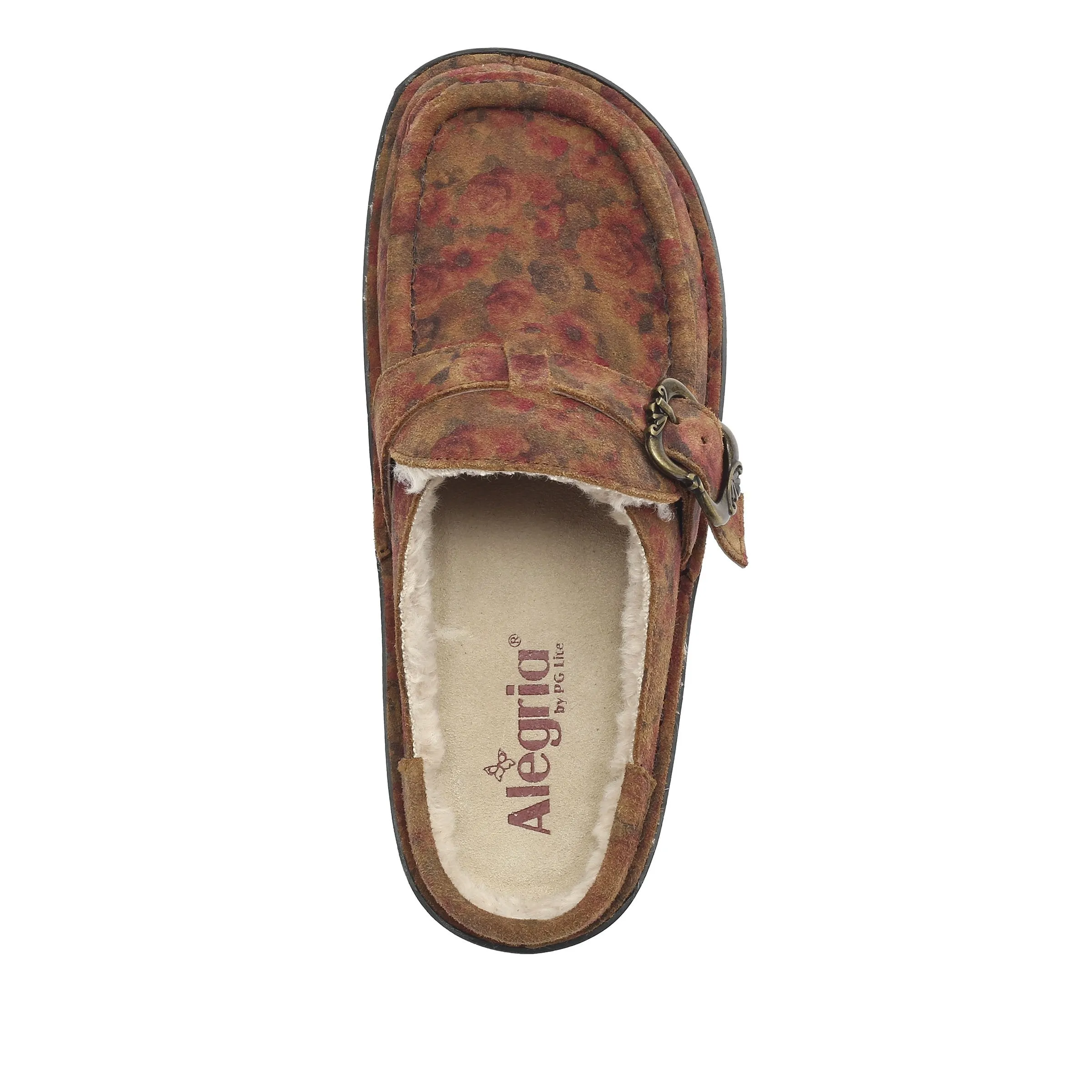 Brigid Cognac & Roses Clog