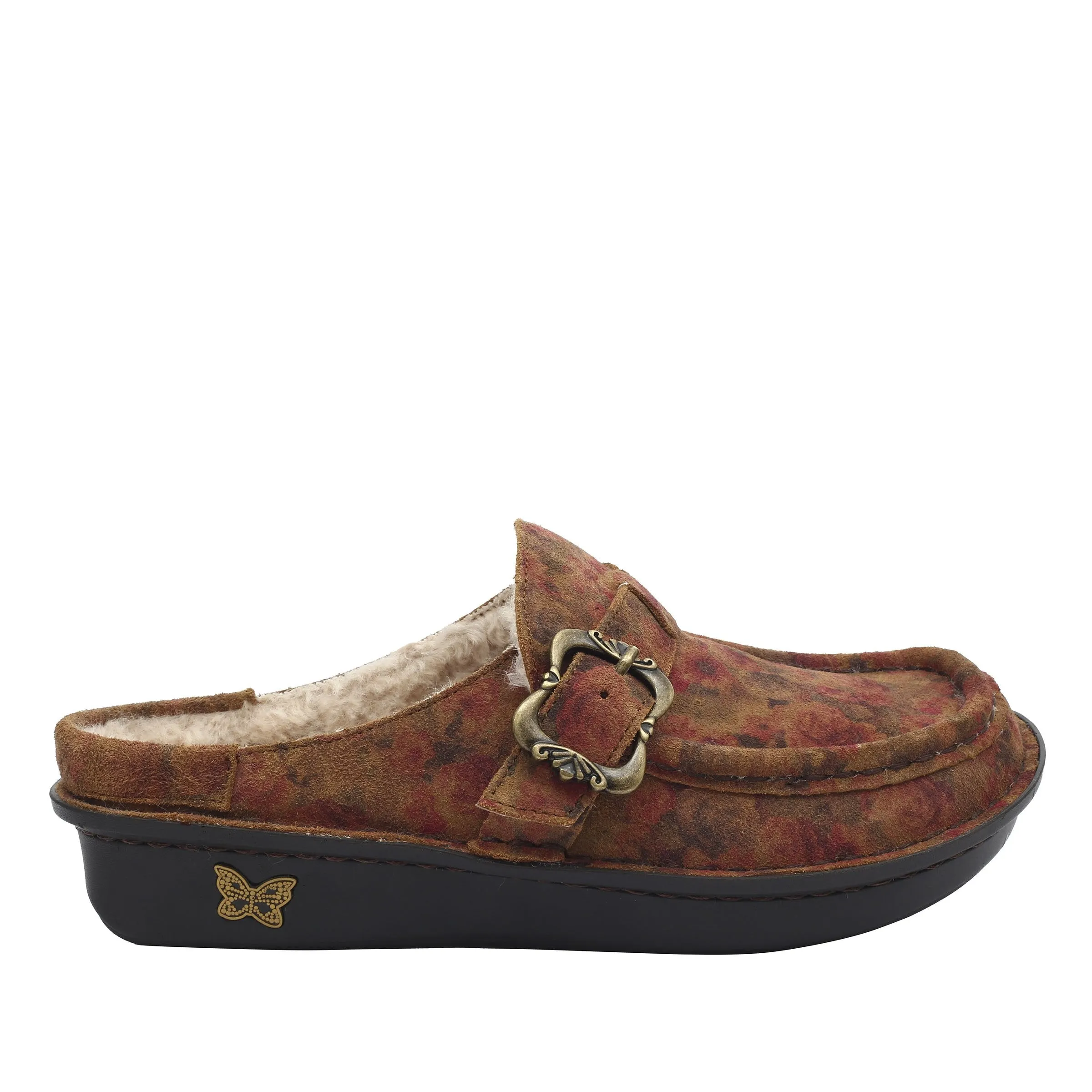 Brigid Cognac & Roses Clog