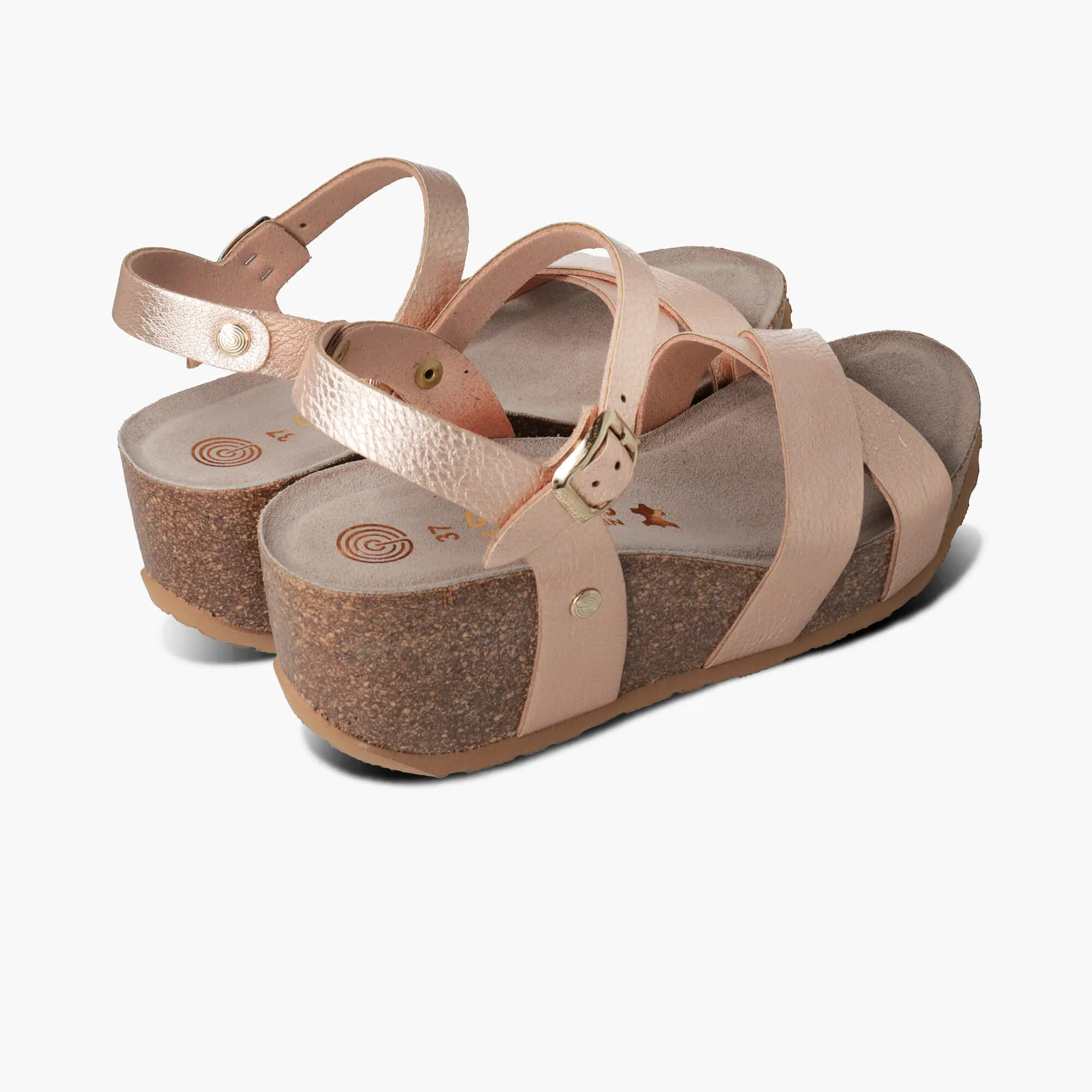 Camille Rose Gold Sandals