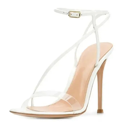 Chic Roman-Inspired Cross Strap Heeled Sandals for Women