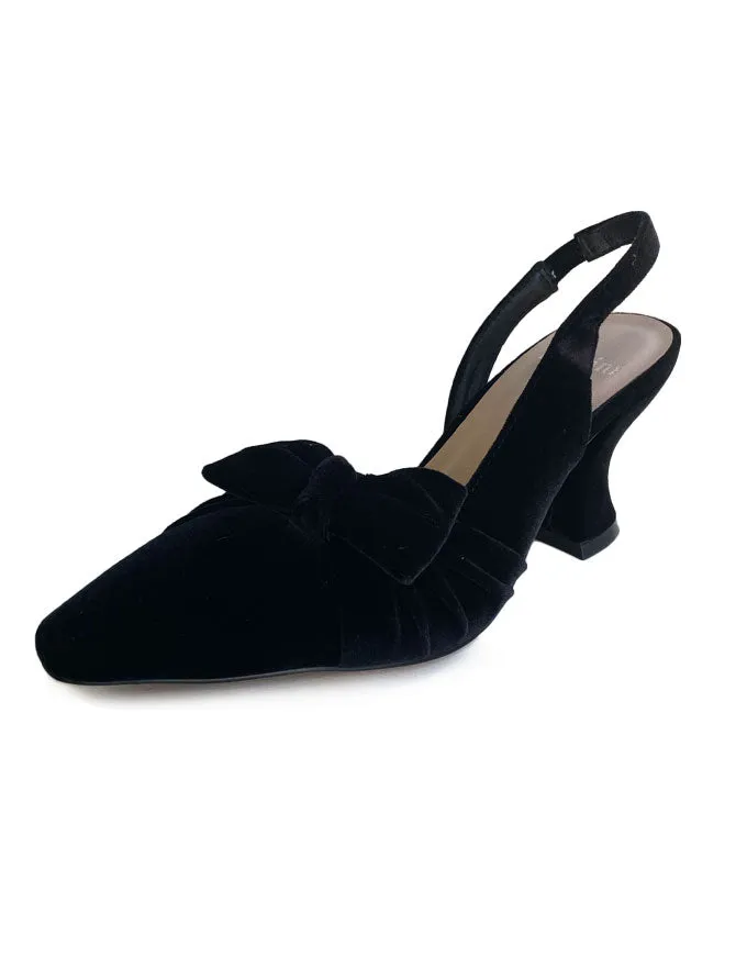 Ciello Black Velvet Heels