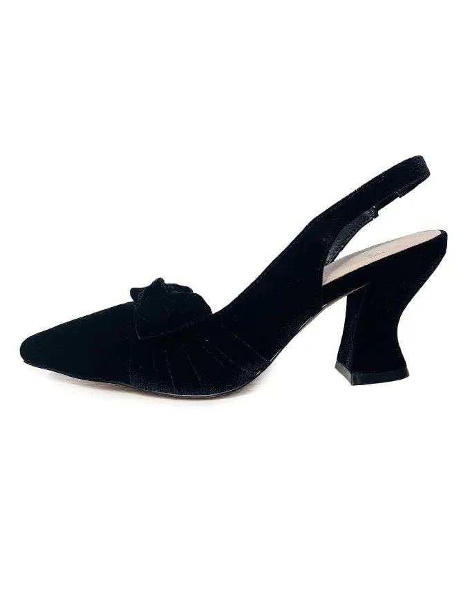 Ciello Black Velvet Heels