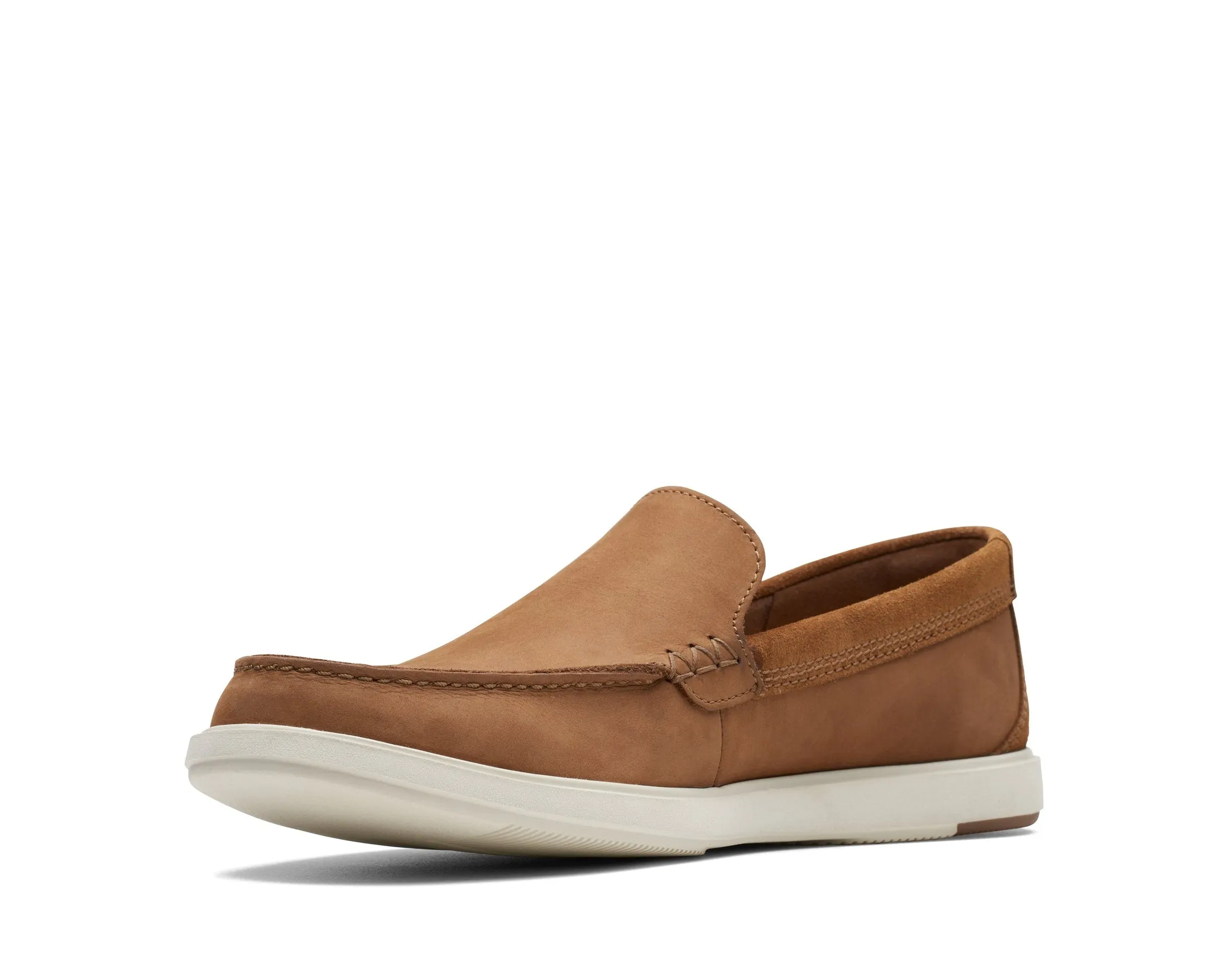 Clarks Bratton Loafer Dark Tan Nubuck