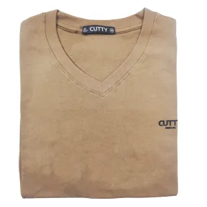 Cutty V Neck Taupe Tee