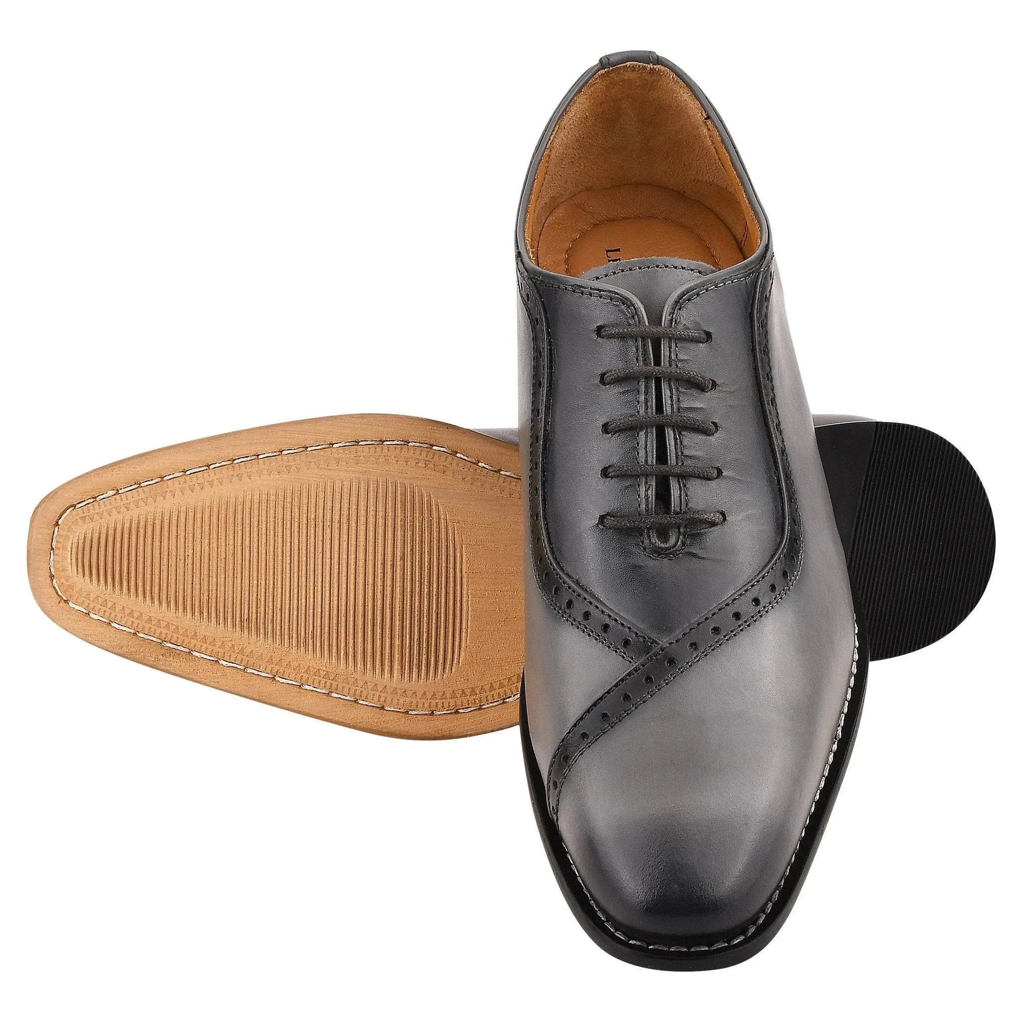 Debonair Men's Leather Oxford Dress Shoes