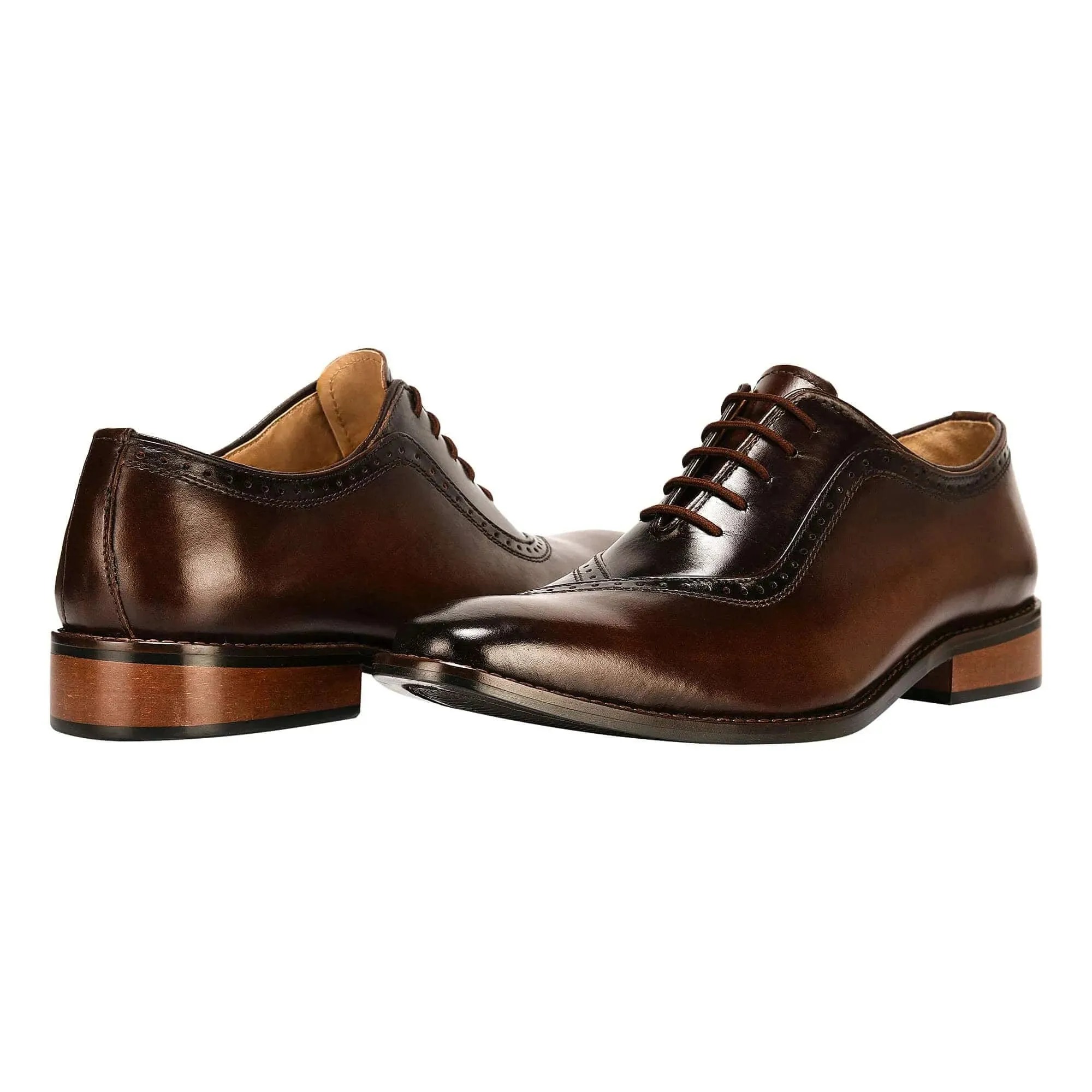 Debonair Men's Leather Oxford Dress Shoes