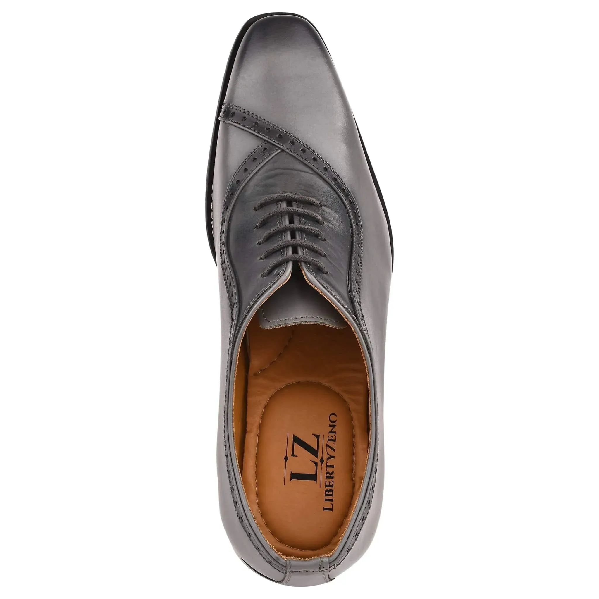 Debonair Men's Leather Oxford Dress Shoes