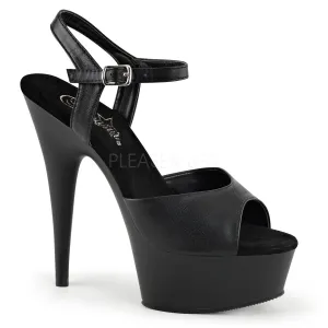 Delight-609 Black PU Platform Sandals