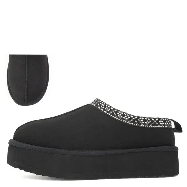 Eagle Platform Slip on Cozy Winter Snow Mules