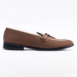 Eclecta Suede Side Buckle Slip Ons - Classic Brown