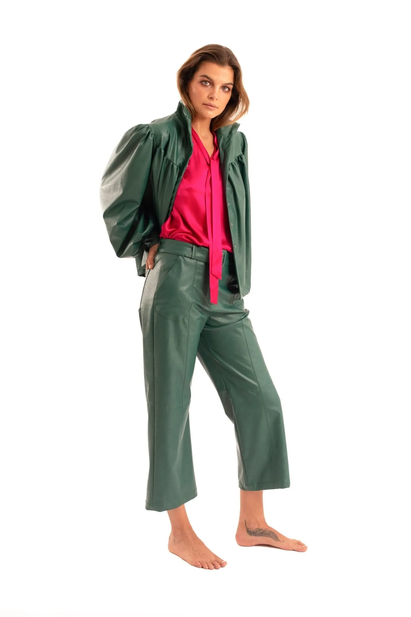 Green Pantalon Pants - NOPIN