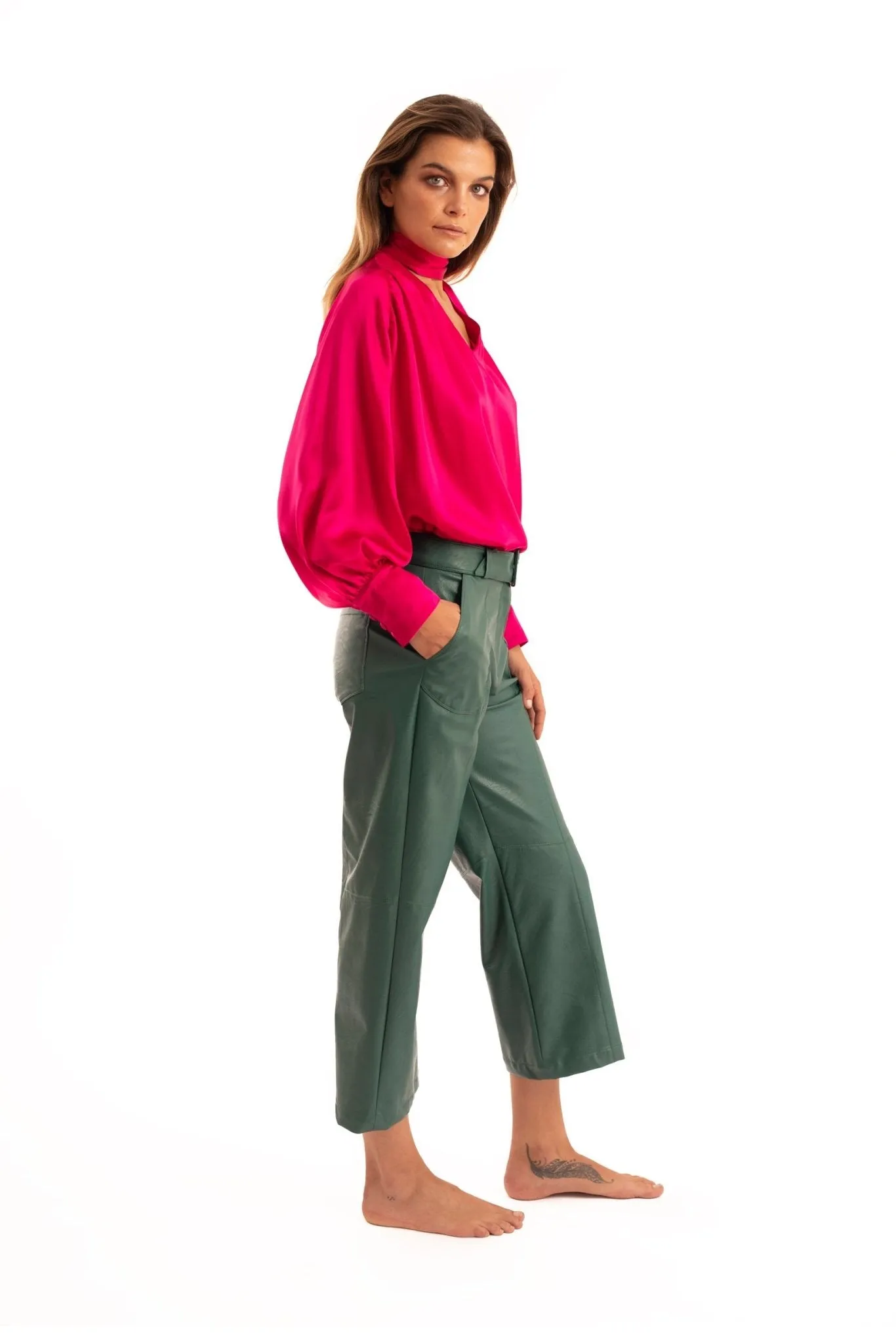 Green Pantalon Pants - NOPIN