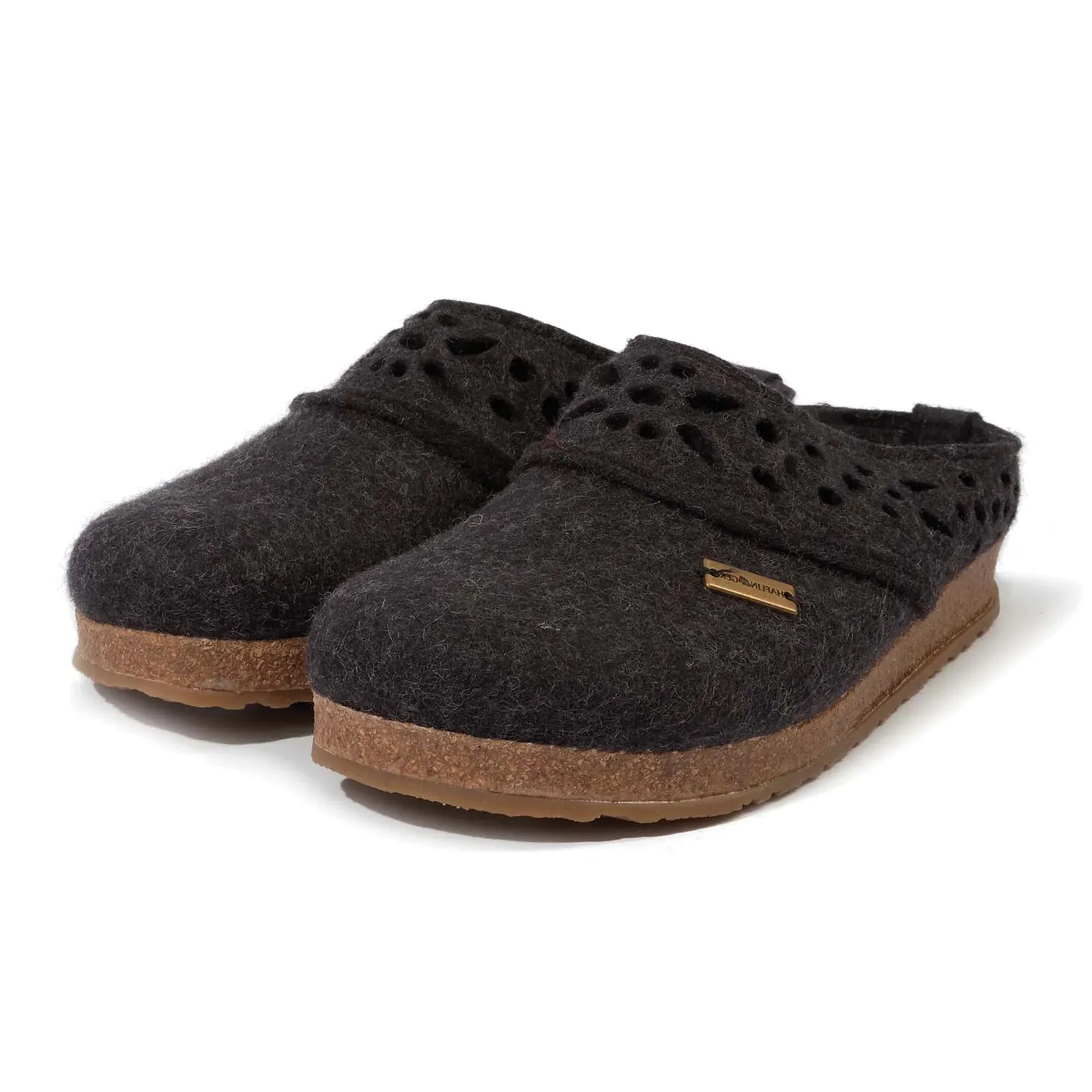 Haflinger Lacey Clog (Women) - Charcoal