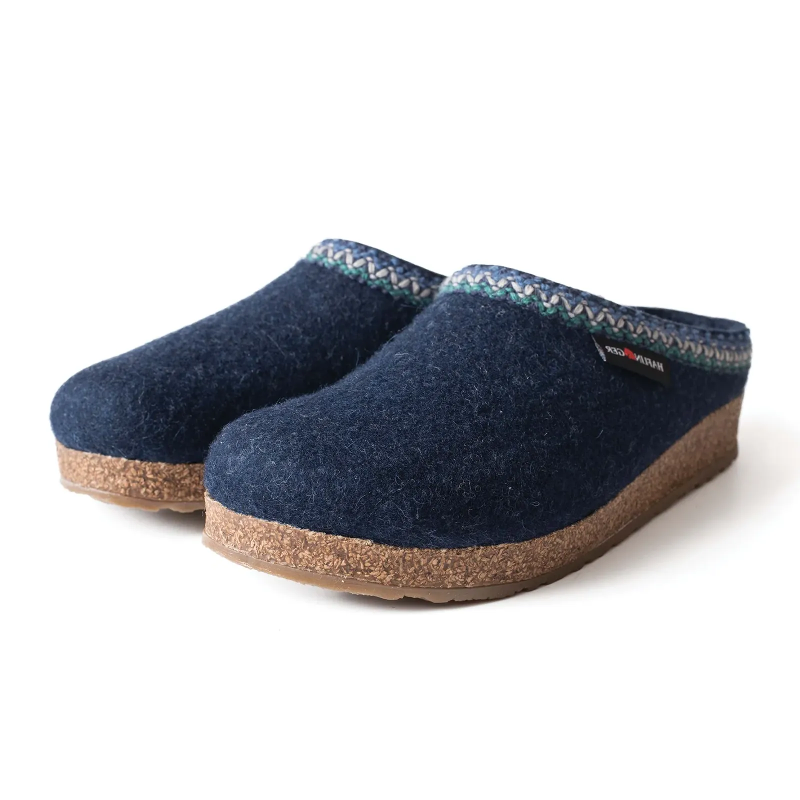 Haflinger Zig Zag Clog (Unisex) - Captain's Blue