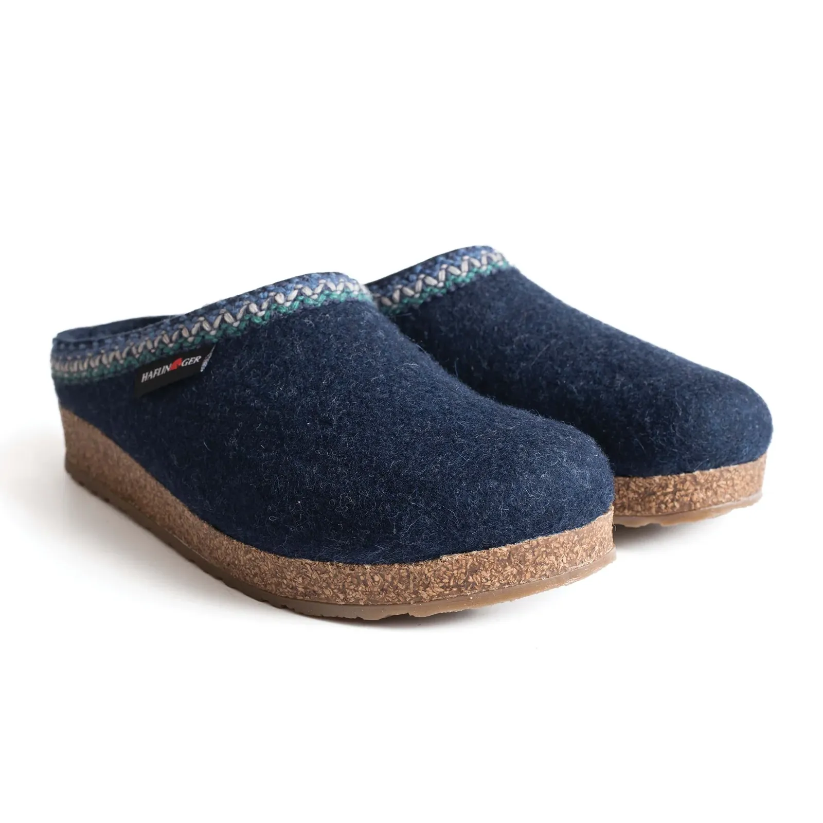 Haflinger Zig Zag Clog (Unisex) - Captain's Blue