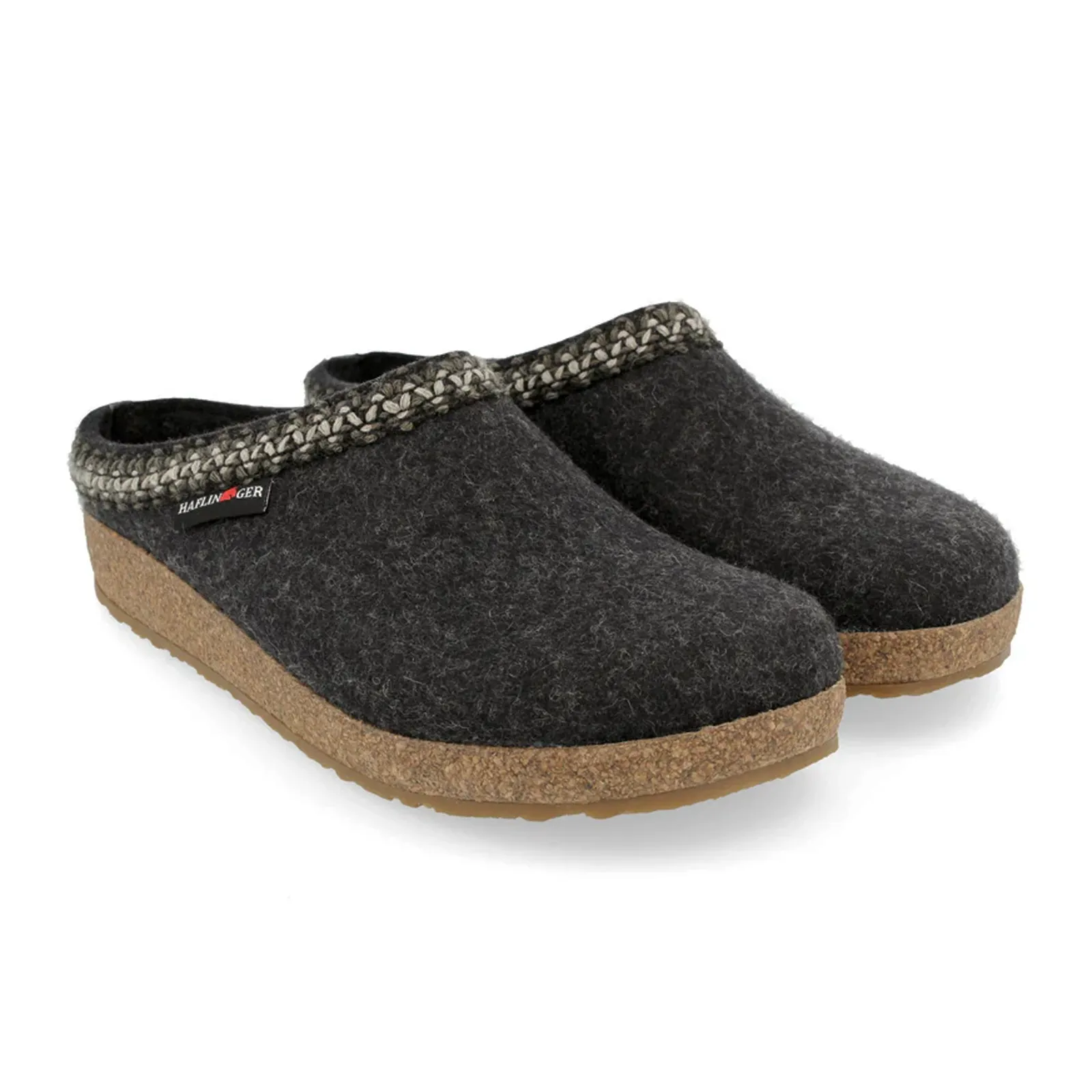 Haflinger Zig Zag Clog (Unisex) - Charcoal