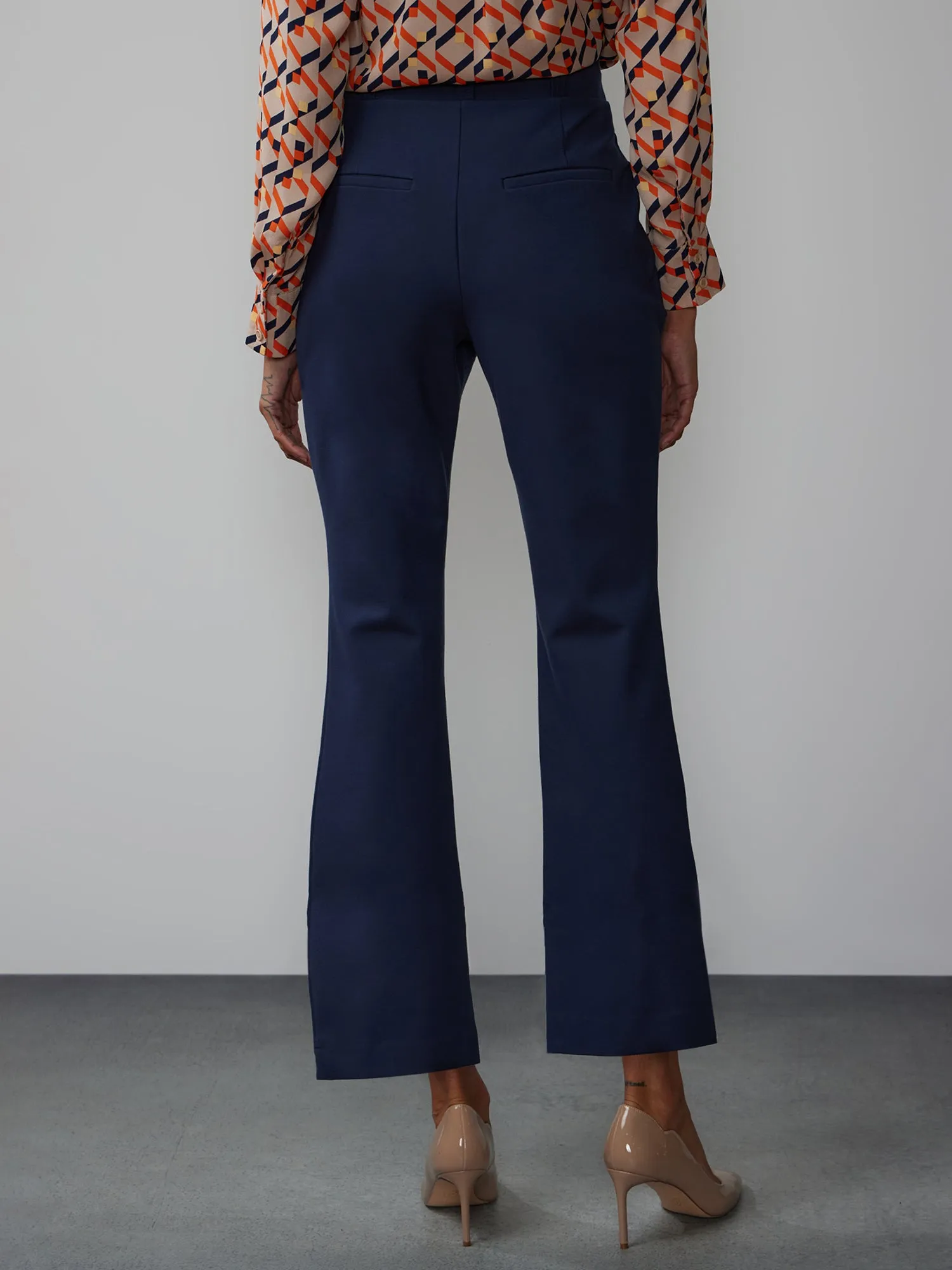 High Rise Wide Leg Ponte Pant