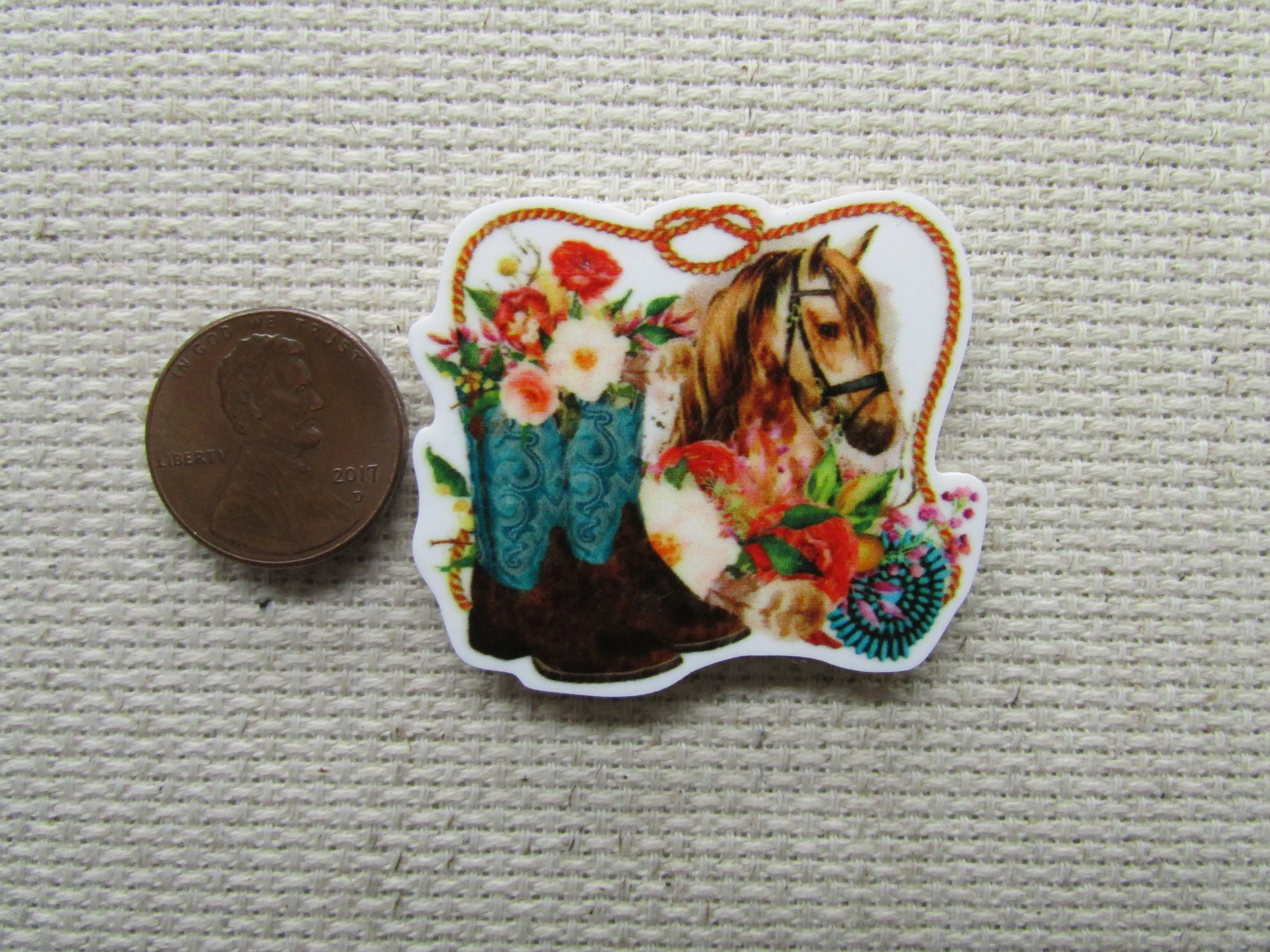 Horse and Boots Needle Minder, Cover Minder, Magnet