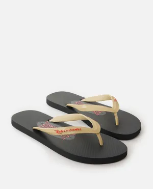 Icons Of Surf Bloom Open Toe - Tan Black