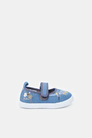 Infant Girls Blue Bunny Pump