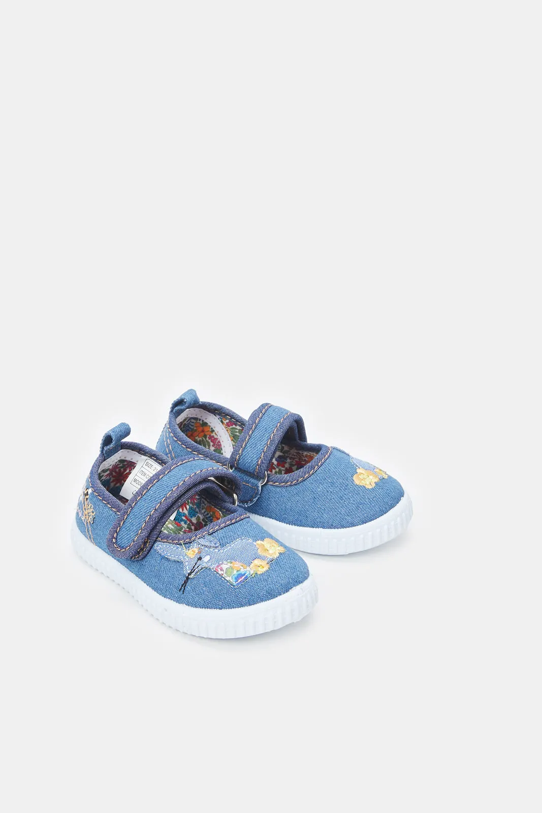 Infant Girls Blue Bunny Pump