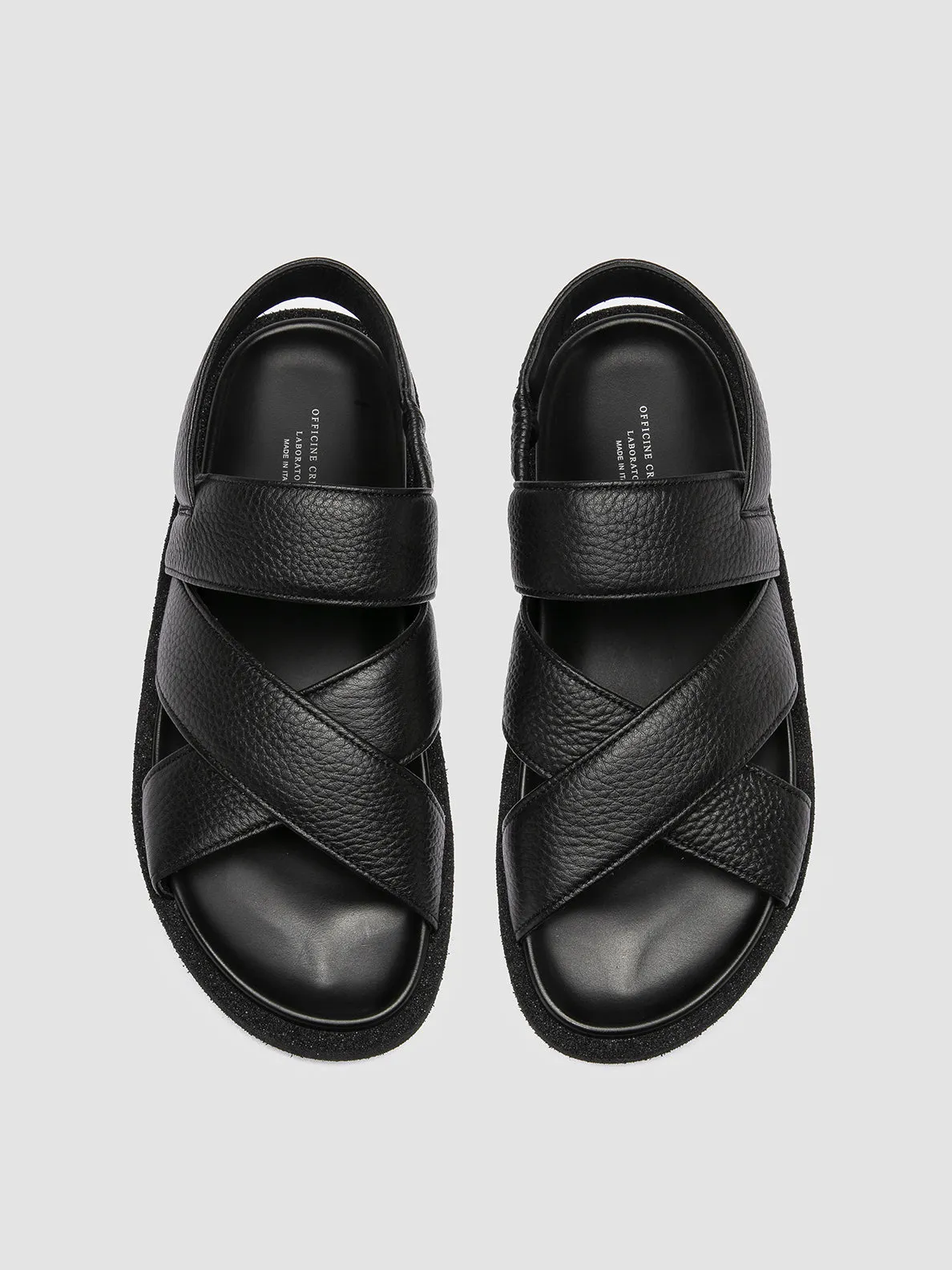 INNER 007 - Black Leather Sandals