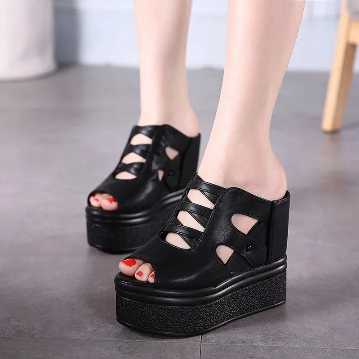 Joskaa 2024 New Chunky Heeled Platform Sandals