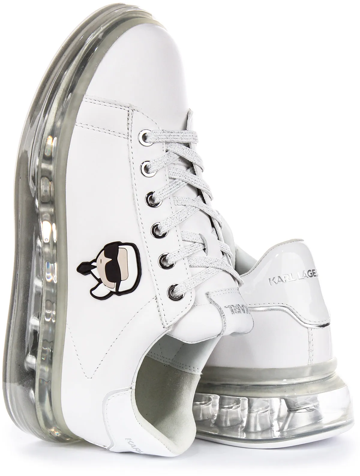 Karl Lagerfeld Kapri Kushion In White Silver For Women